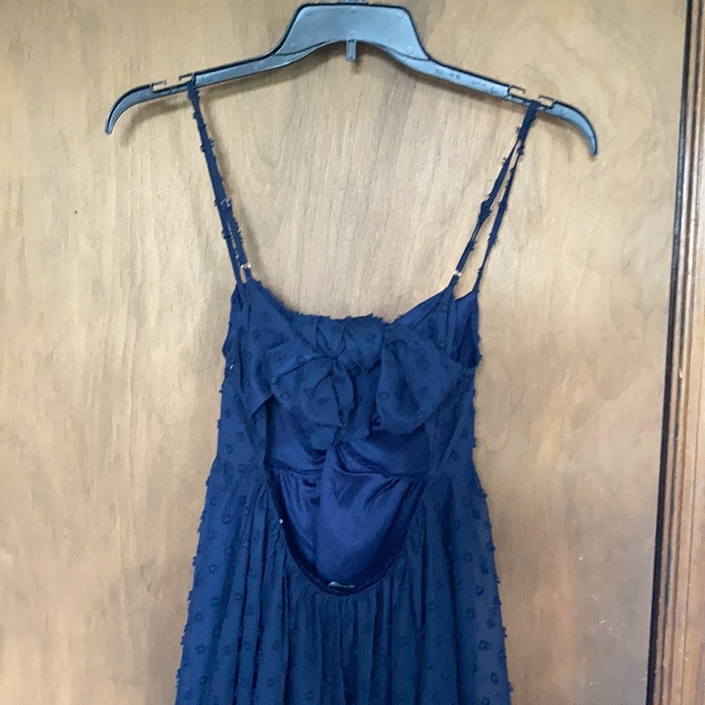 Speechless spaghetti strap back tie navy blue dress M jr - Picture 8 of 17